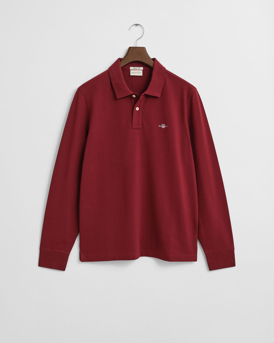 shield piqué rugger – plumped red