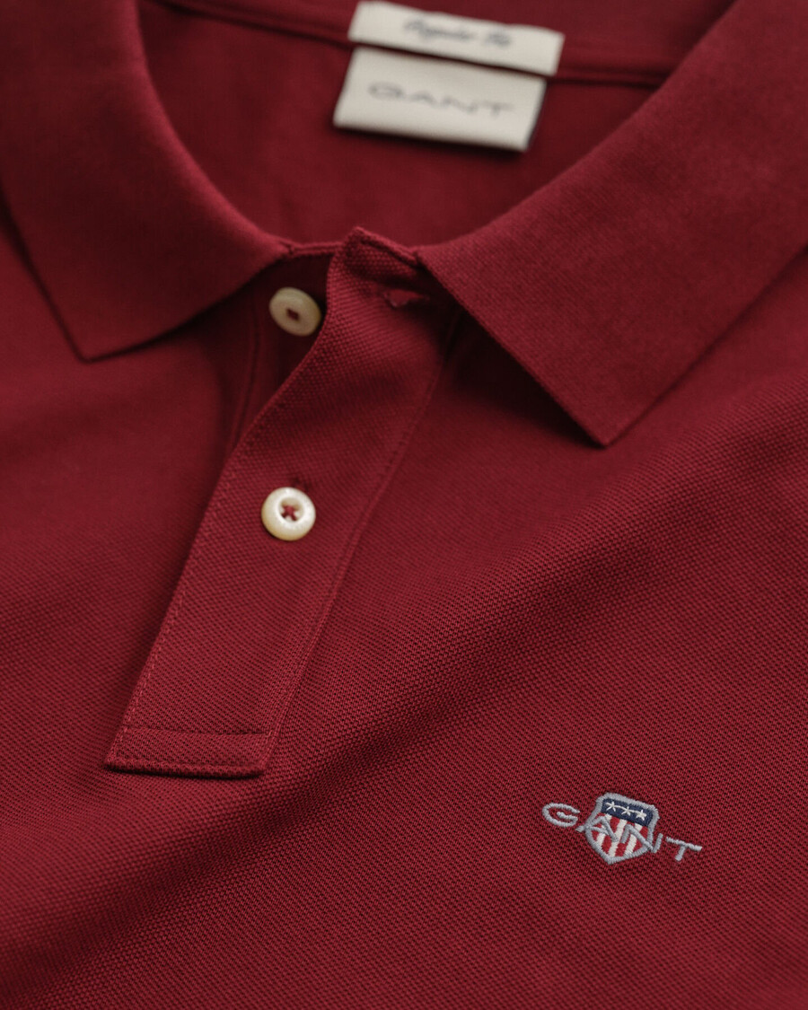 shield piqué rugger – plumped red
