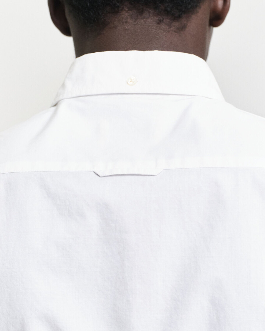 klassisches slim-fit-popelinehemd – weiß