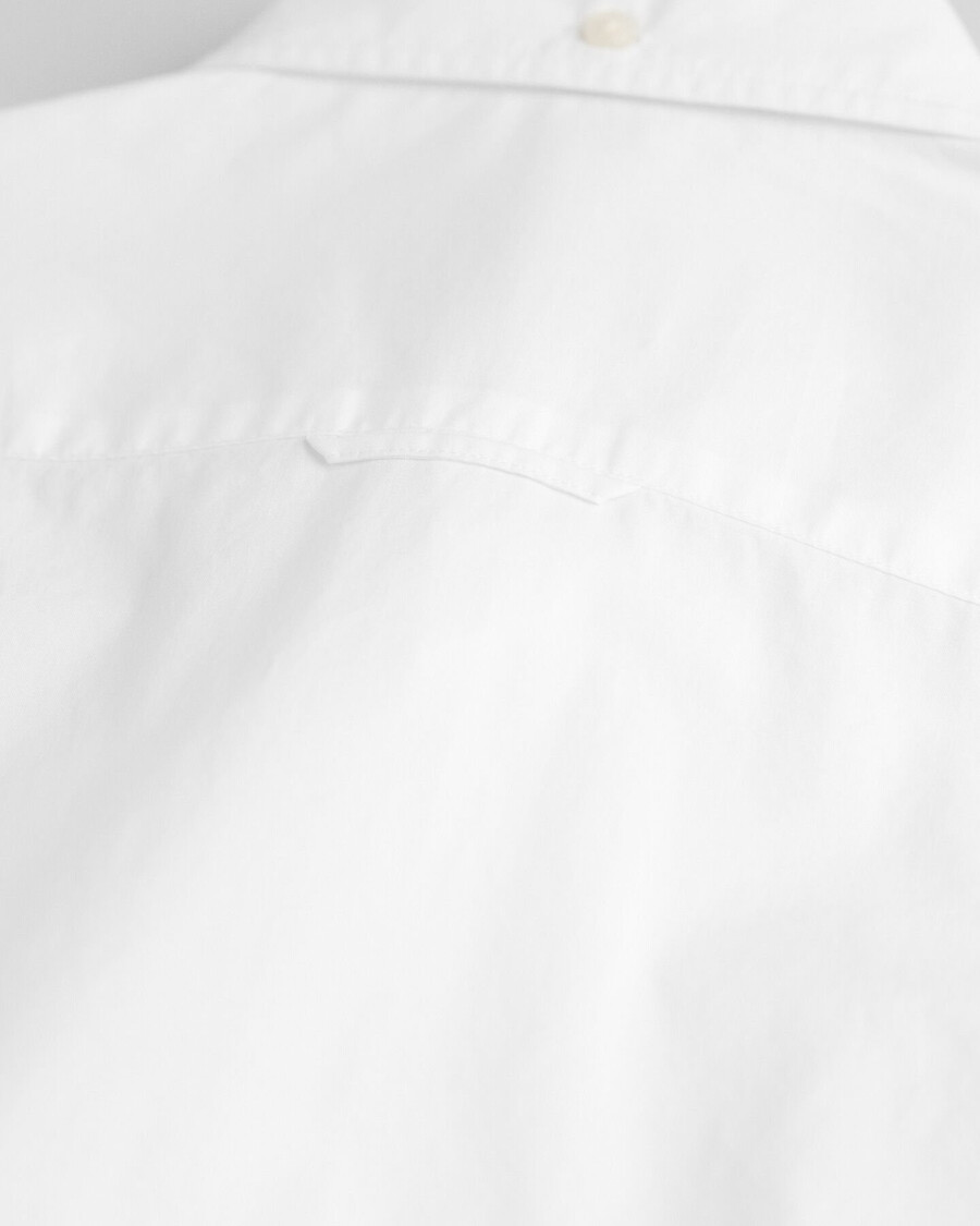 klassisches slim-fit-popelinehemd – weiß
