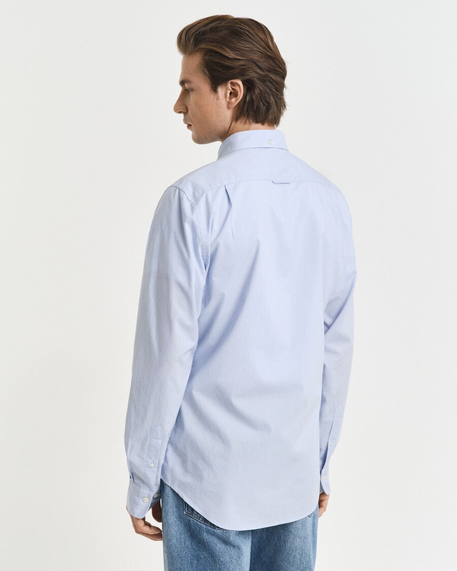 klassisches slim-fit-popelinehemd – hellblau