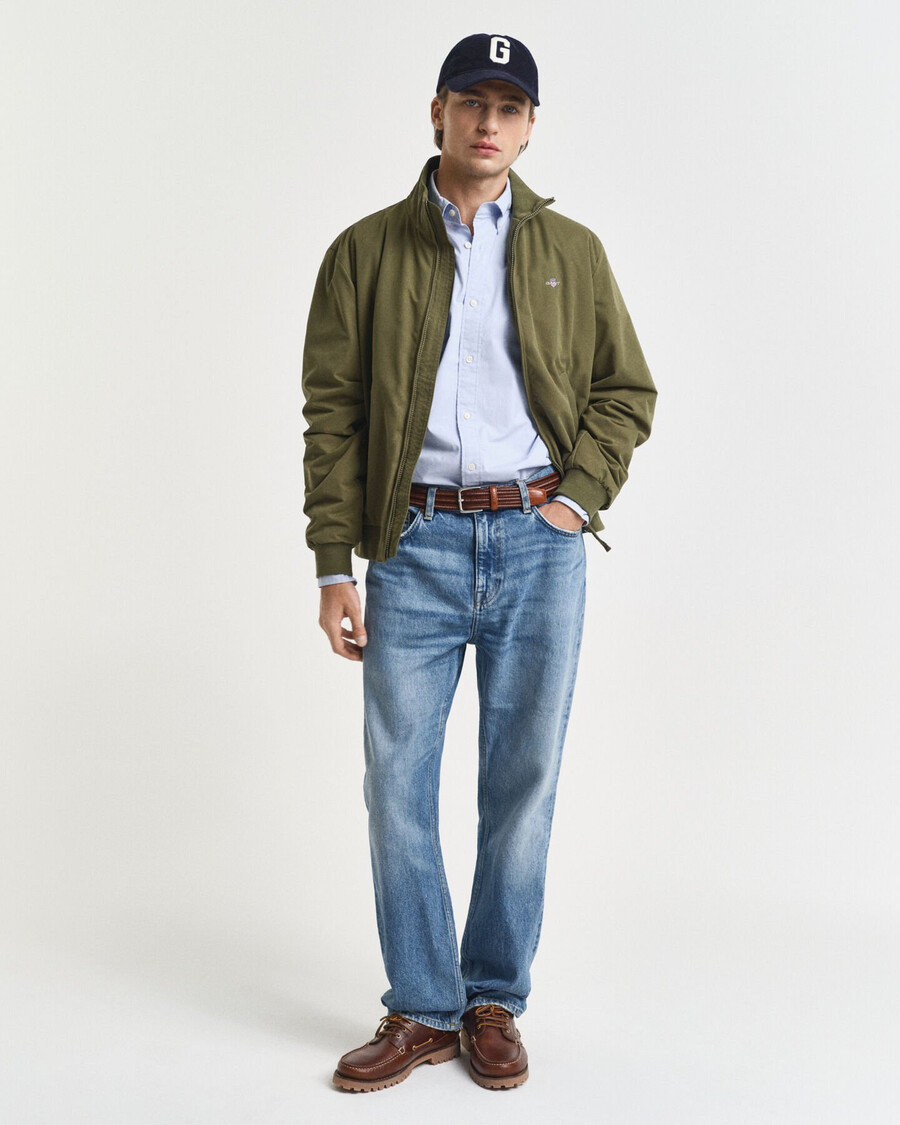 klassisches slim-fit-popelinehemd – hellblau