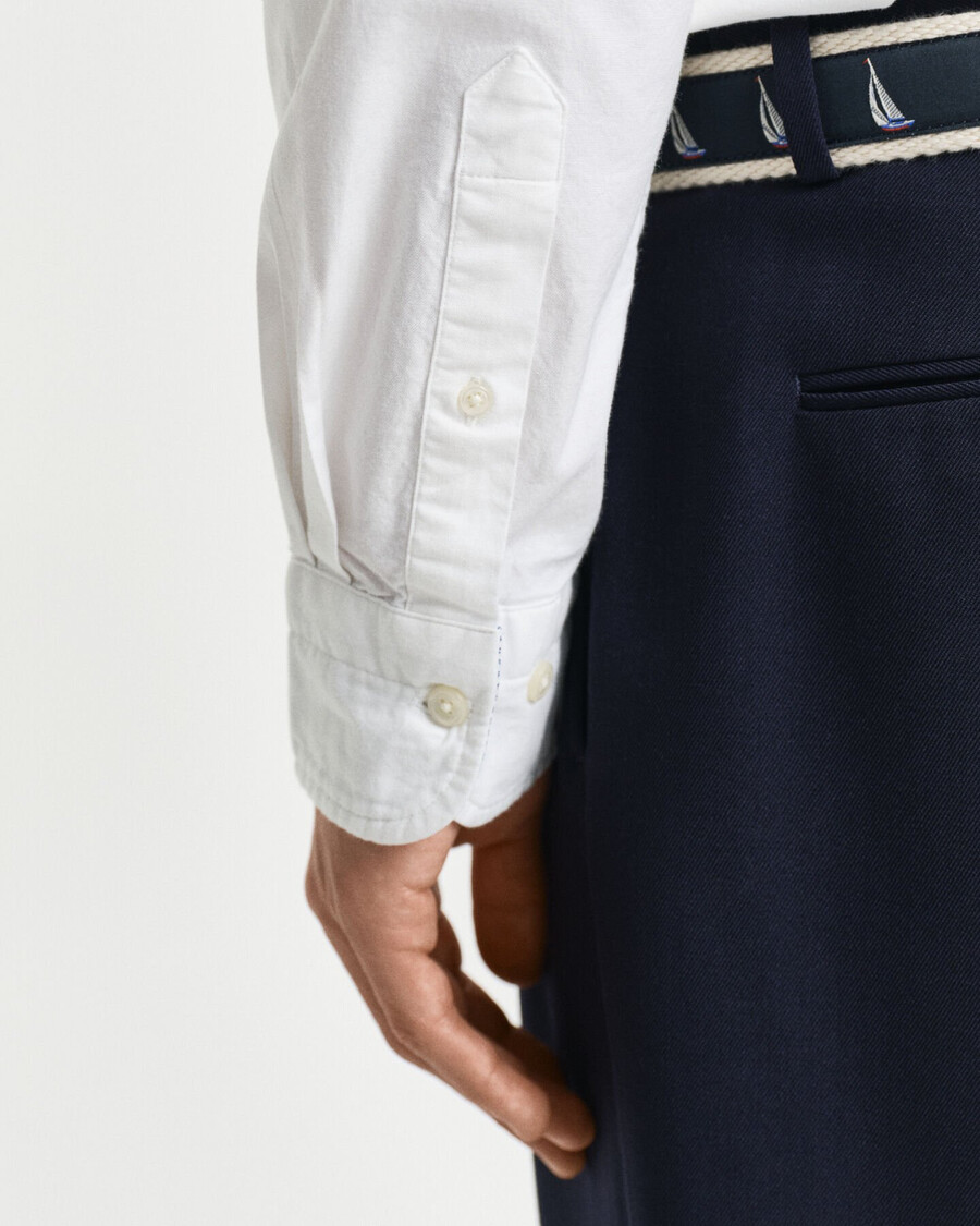 slim-fit oxford-stretchhemd – weiß