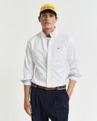 slim-fit oxford-stretchhemd – weiß