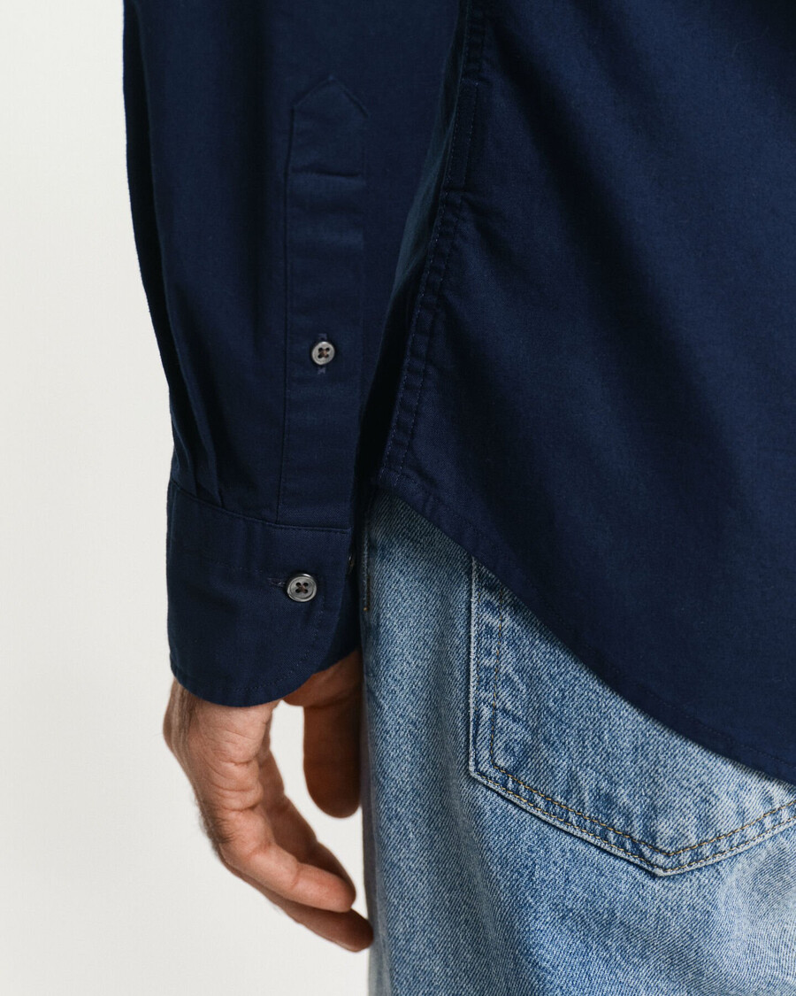 slim-fit oxford stretchhemd – marine