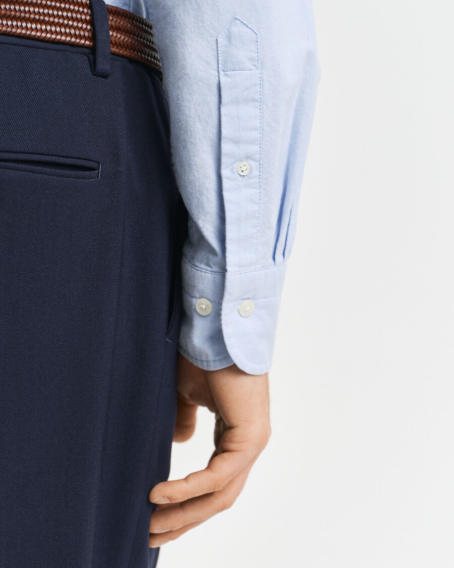 slim-fit oxford-stretchhemd – hellblau