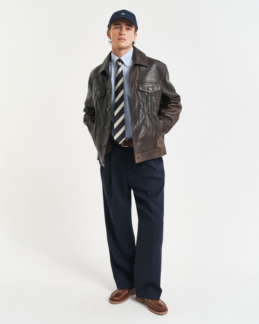 slim-fit oxford-stretchhemd – hellblau
