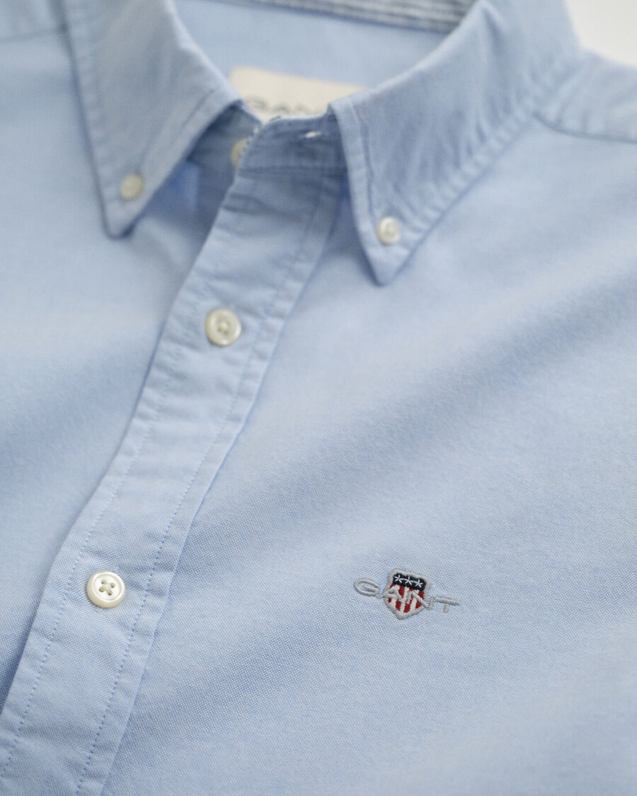 slim-fit oxford-stretchhemd – hellblau