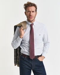 tattersall classic oxford-hemd in regulärer passform – hellblau