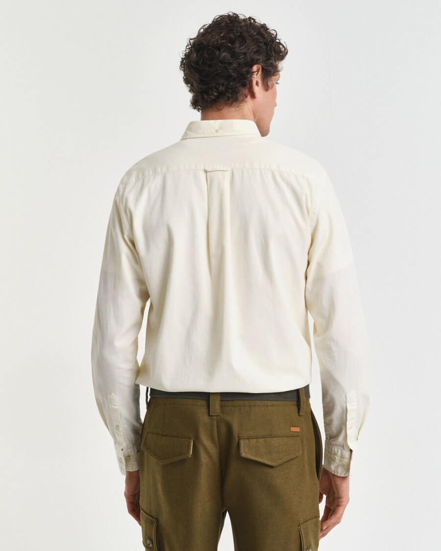 twillhemd in regulärer passform – creme