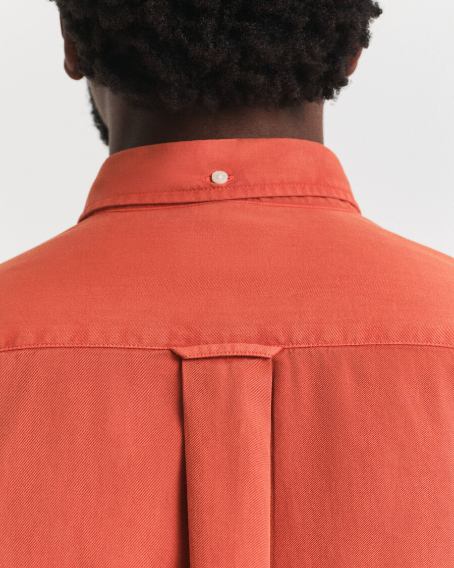 regular fit twillhemd – tiefes orange
