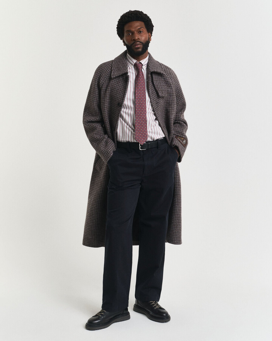 regular fit gestreiftes oxford-hemd aus der archive-kollektion – eierschale