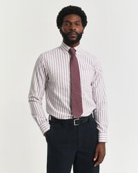 regular fit gestreiftes oxford-hemd aus der archive-kollektion – eierschale