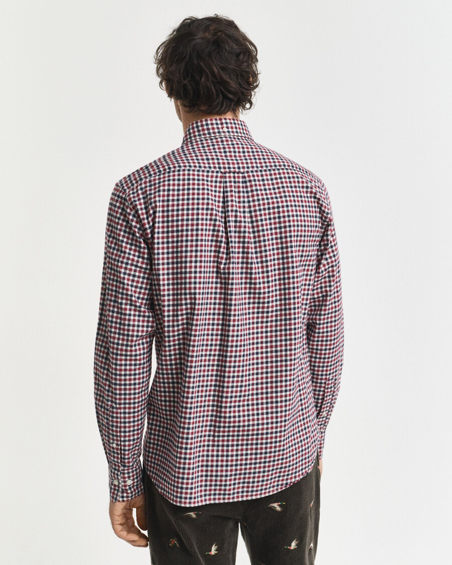 regular fit gingham-twillhemd – kräftiges rot