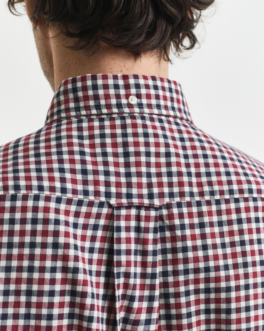 regular fit gingham-twillhemd – kräftiges rot