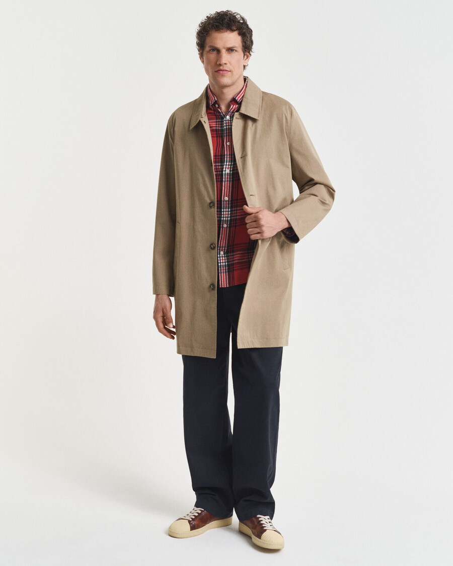 regular fit flanellhemd mit karomuster – modern rust