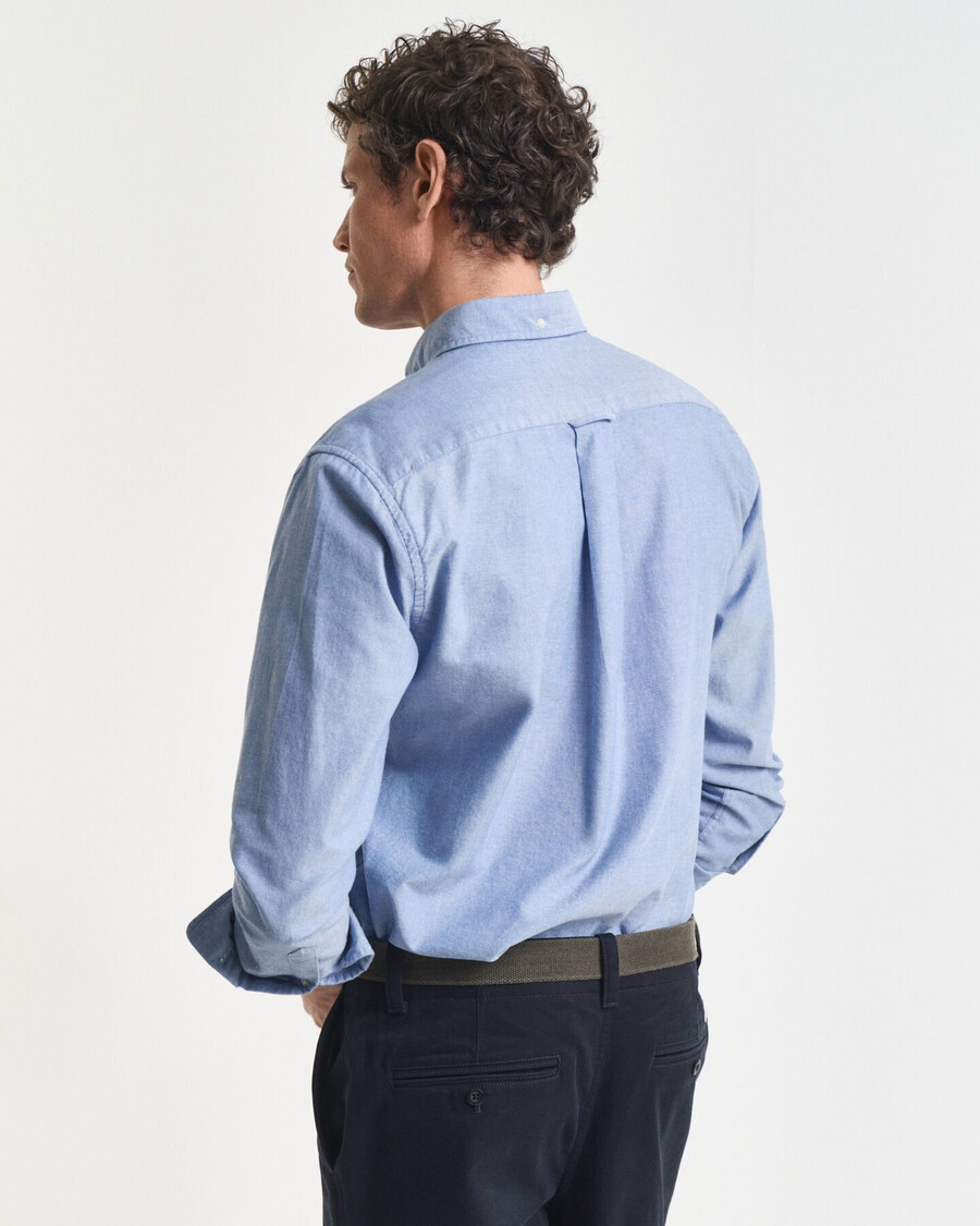 oxford-hemd in regulärer passform – blau