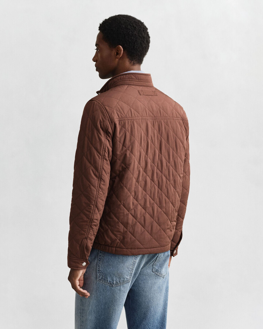 gesteppte windjacke - mahagonibraun
