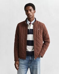 gesteppte windjacke - mahagonibraun