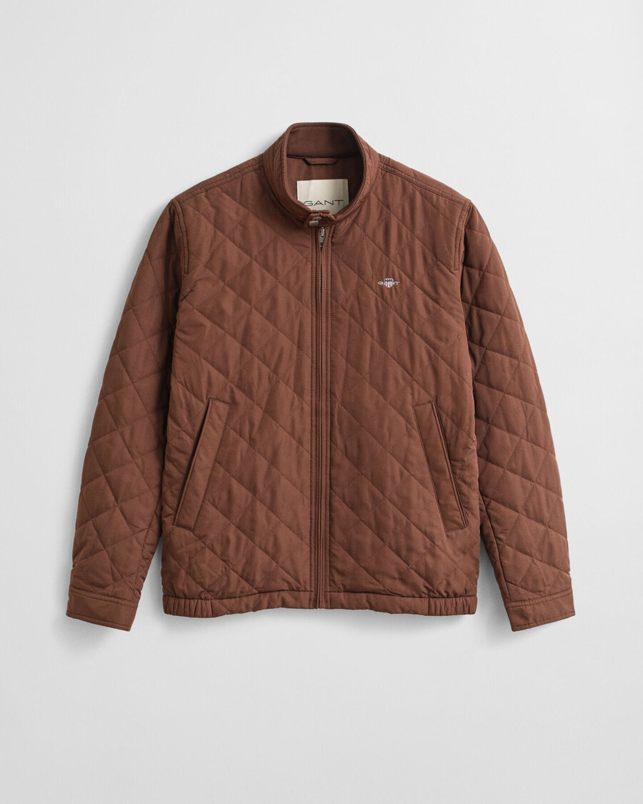 gesteppte windjacke - mahagonibraun