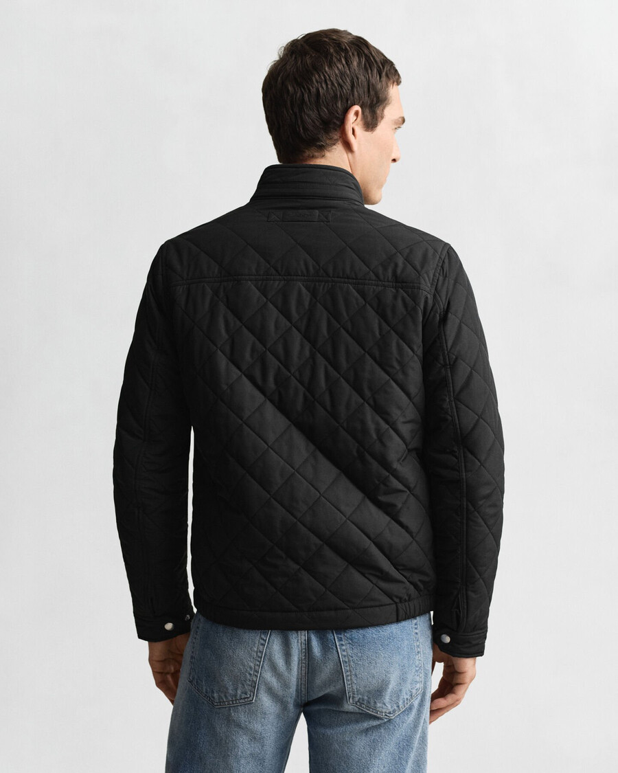 gesteppte windjacke - schwarz