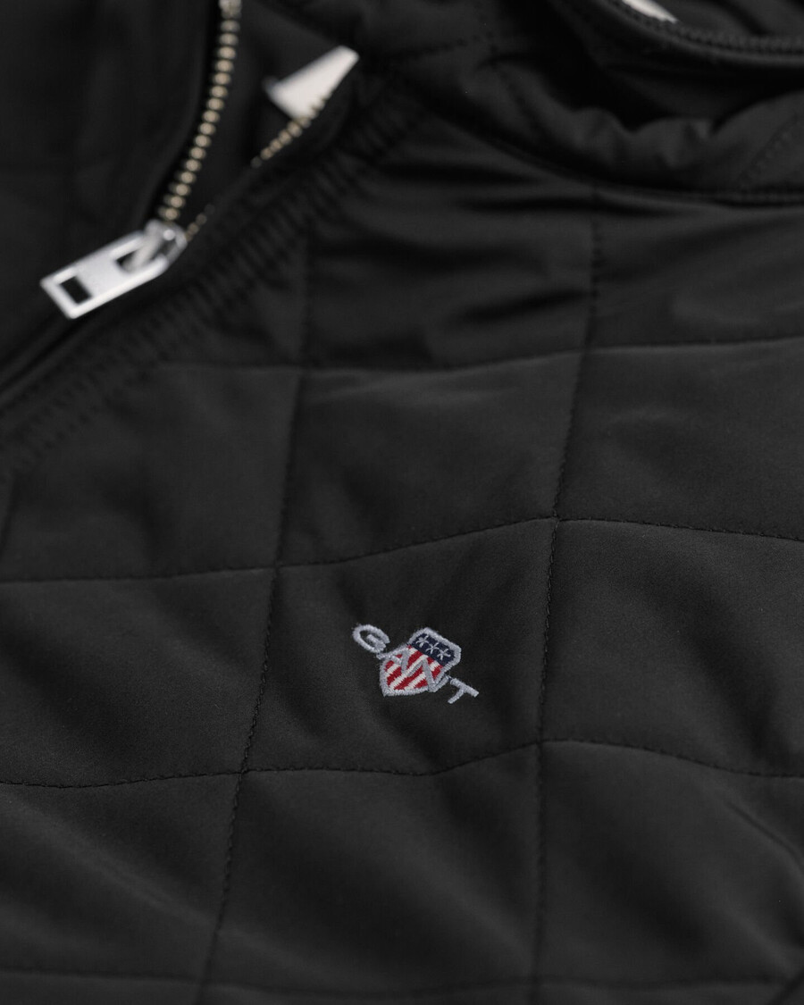 gesteppte windjacke - schwarz