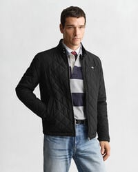 gesteppte windjacke - schwarz