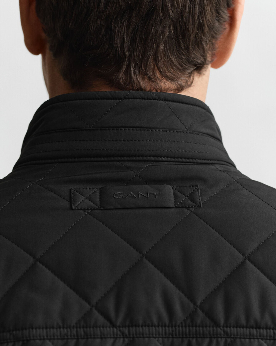 gesteppte windjacke - schwarz
