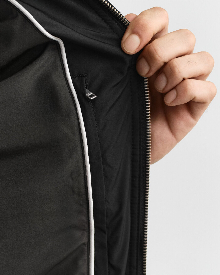 gesteppte windjacke - schwarz