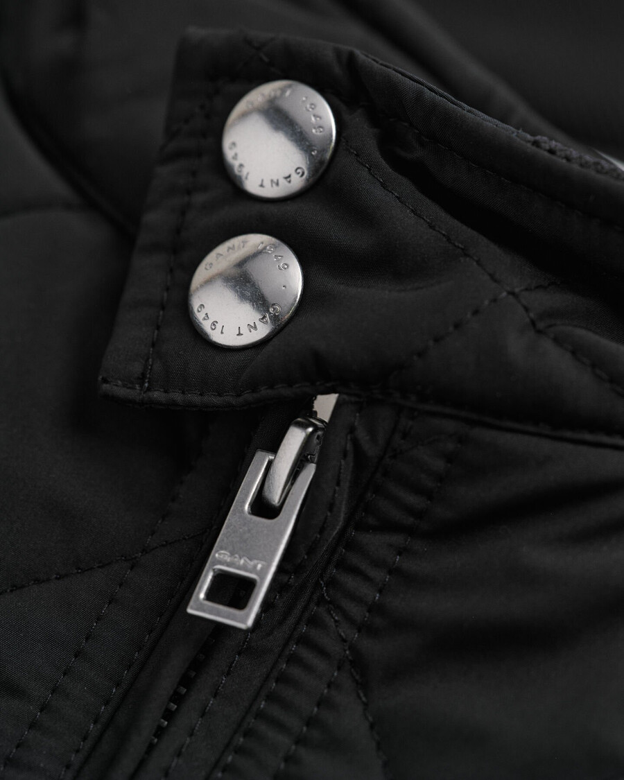 gesteppte windjacke - schwarz