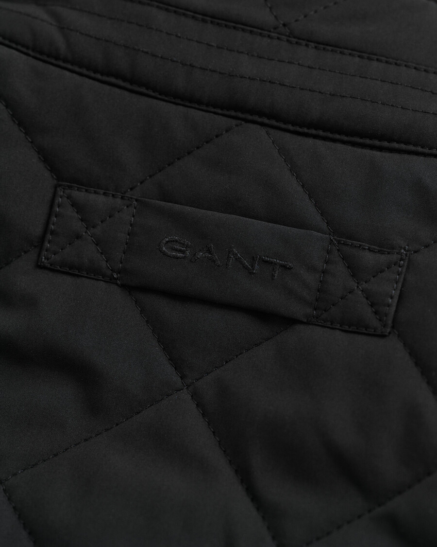 gesteppte windjacke - schwarz