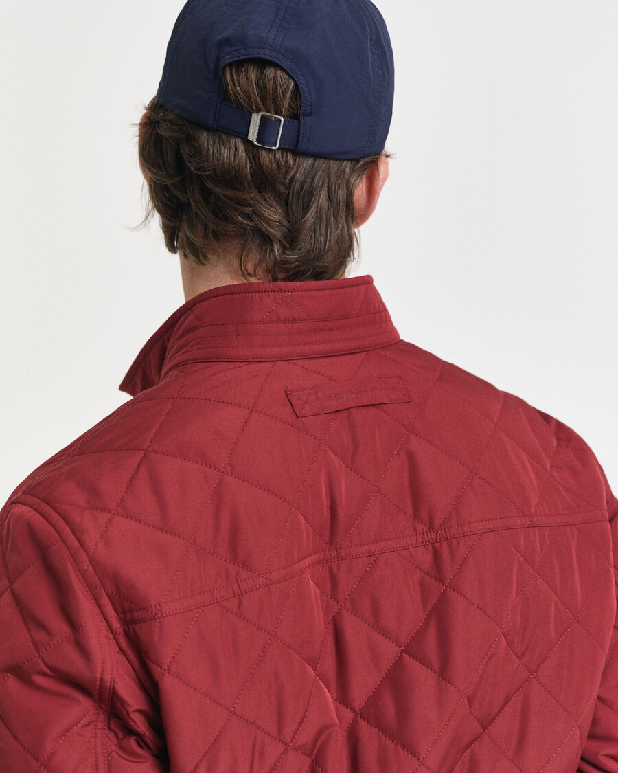 gesteppte windjacke - voluminös rot
