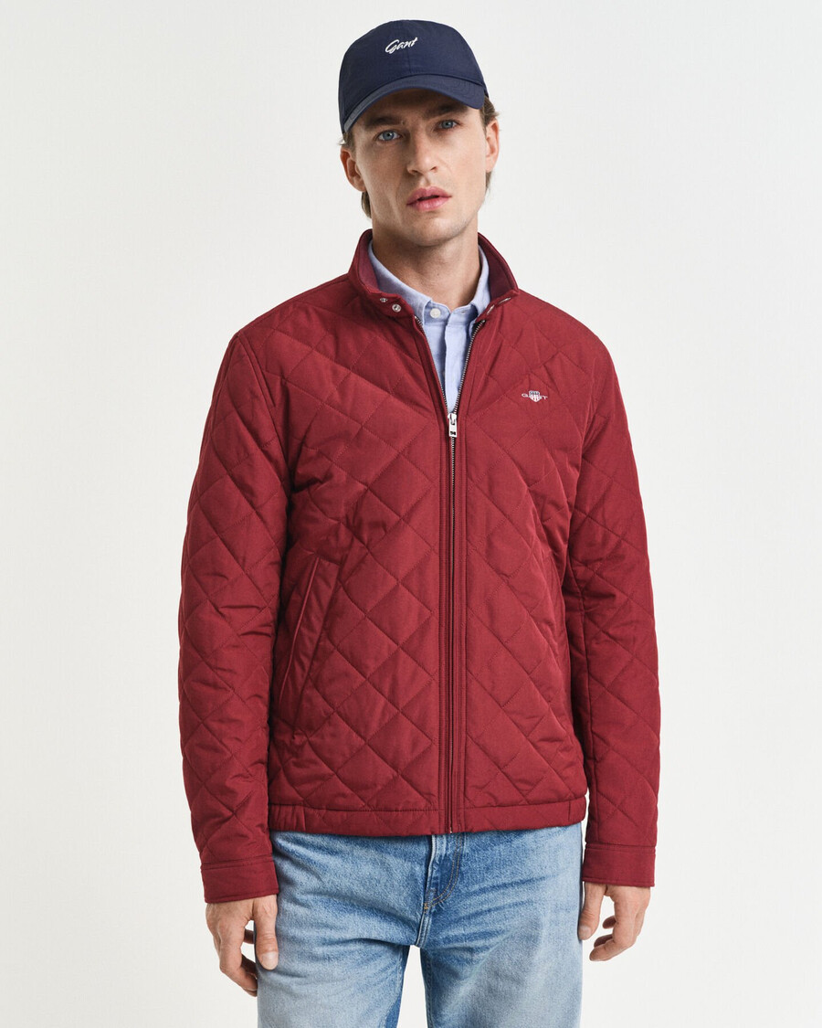 gesteppte windjacke - voluminös rot