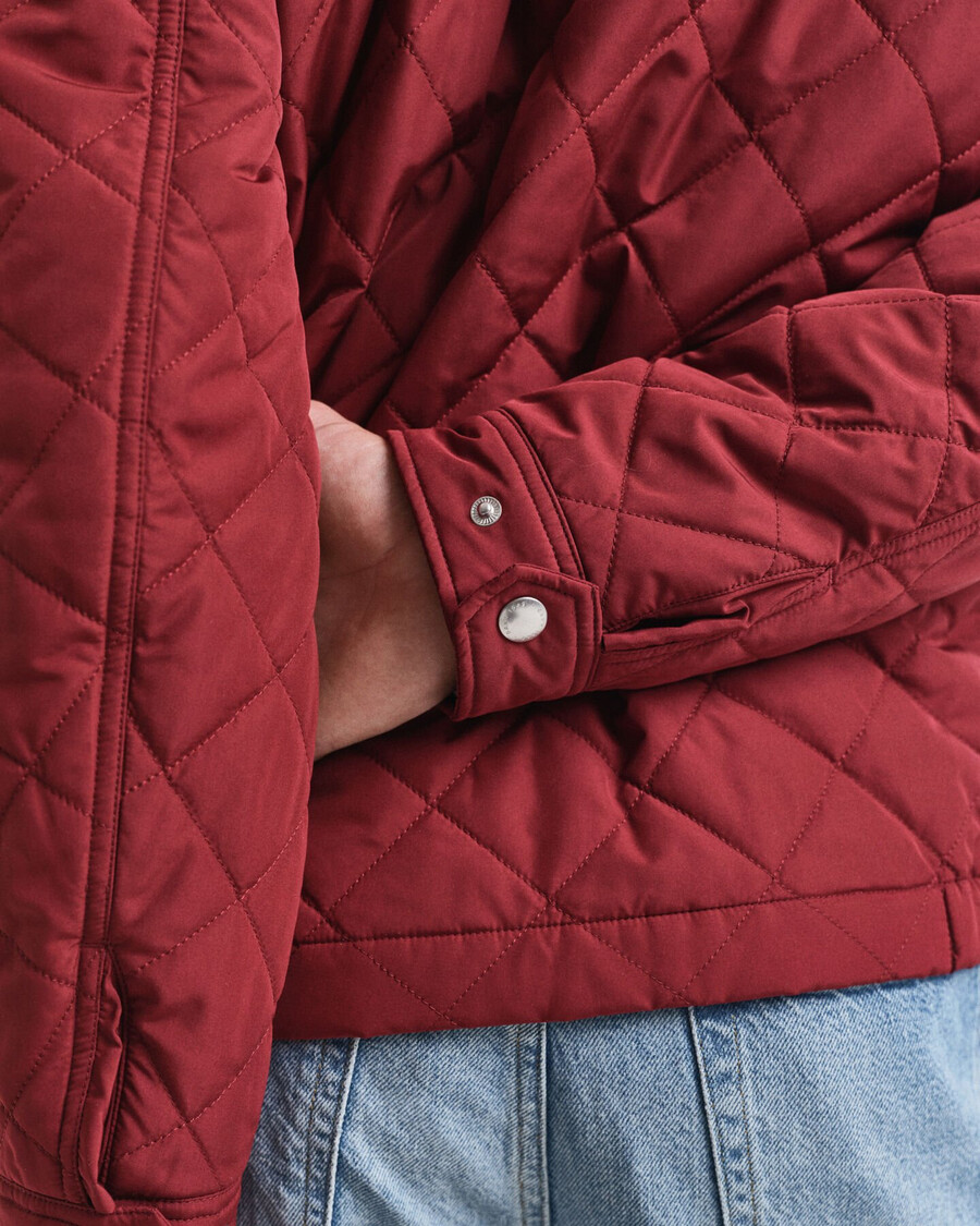 gesteppte windjacke - voluminös rot