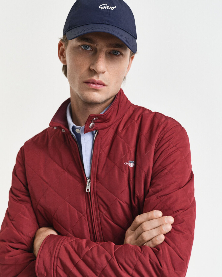 gesteppte windjacke - voluminös rot