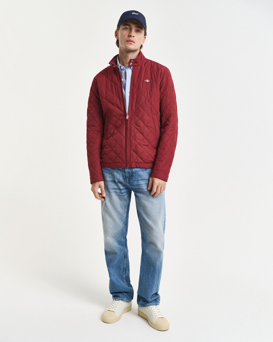 gesteppte windjacke - voluminös rot