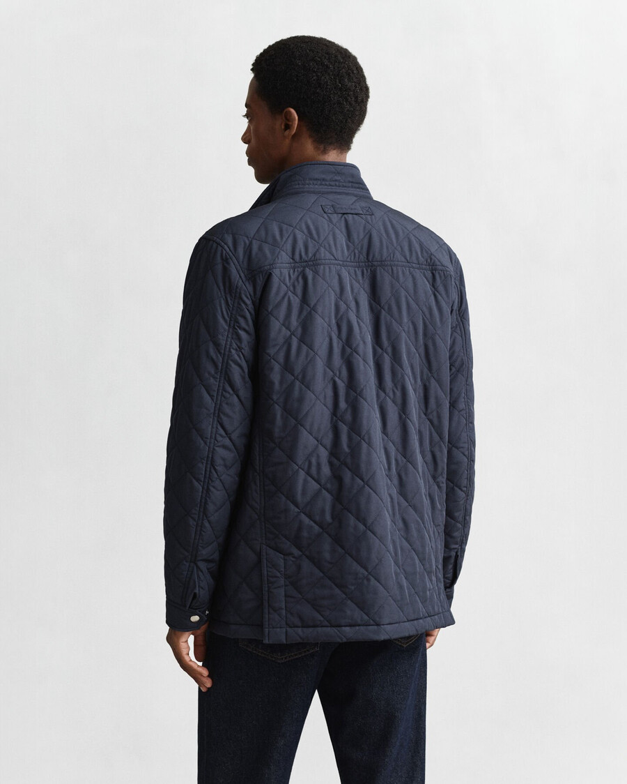 gesteppte windjacke in mittlerer länge - abendblau
