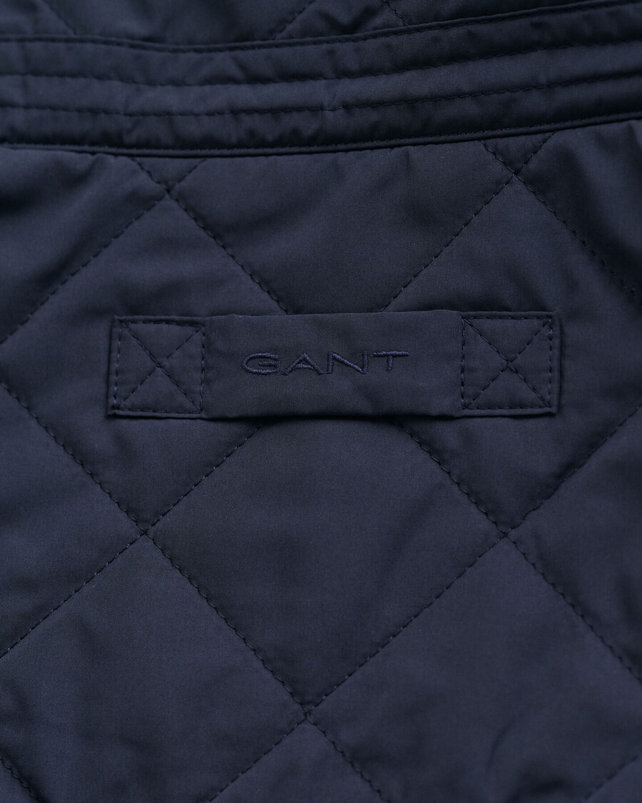 gesteppte windjacke in mittlerer länge - abendblau