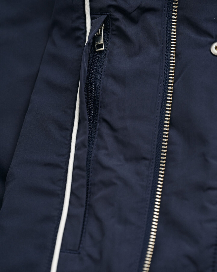 gesteppte windjacke in mittlerer länge - abendblau