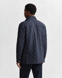gesteppte windjacke in mittlerer länge - abendblau