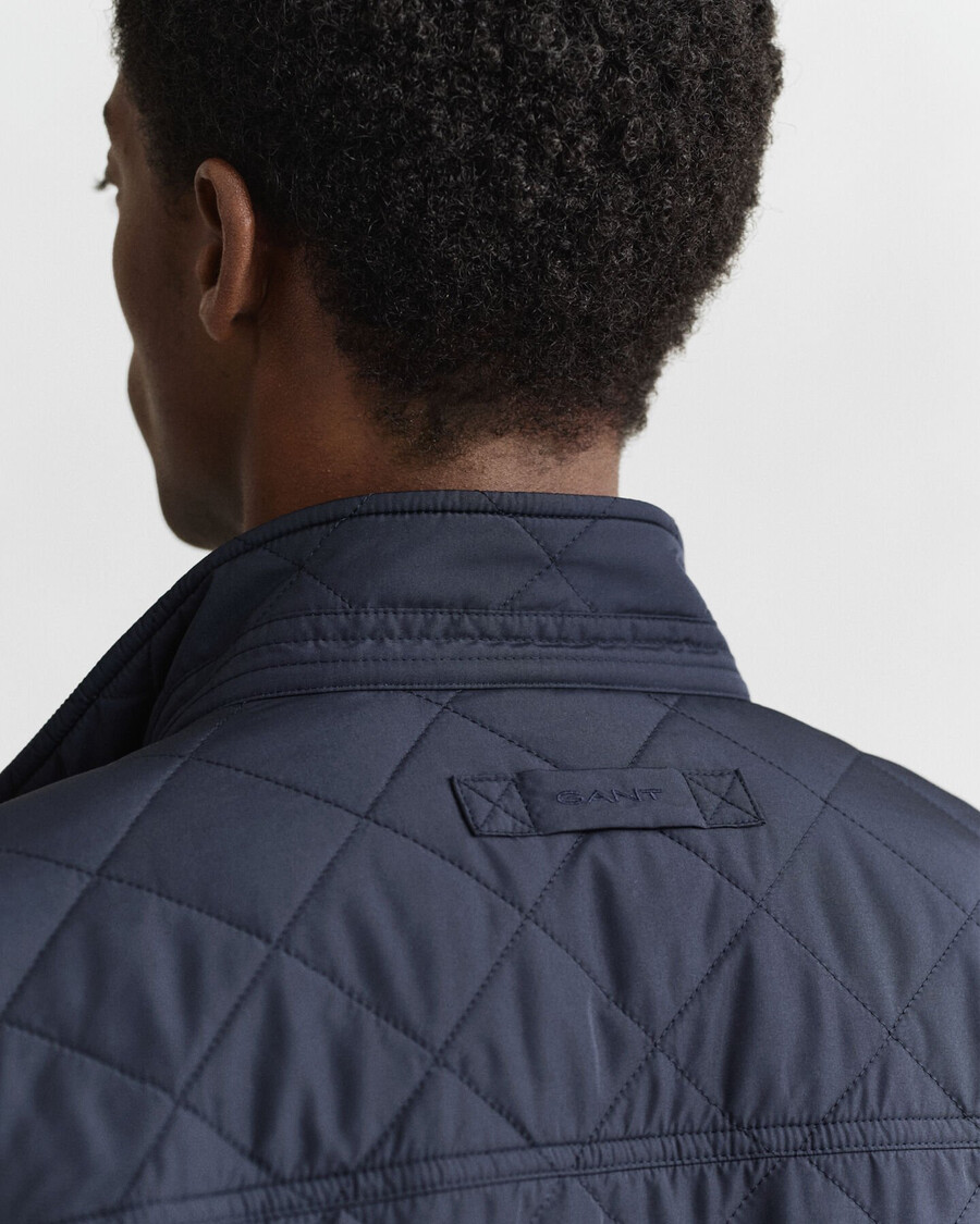 gesteppte windjacke in mittlerer länge - abendblau