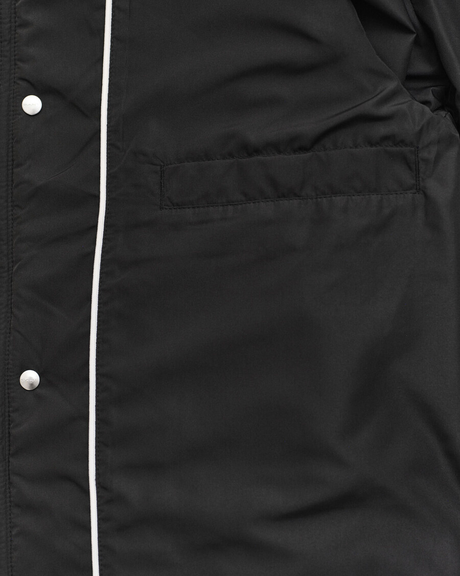 gesteppte windjacke in mid-länge - schwarz