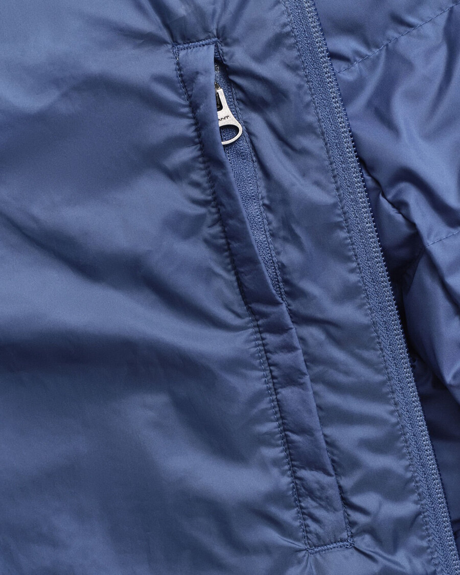 leichte daunenjacke – vintage-blau