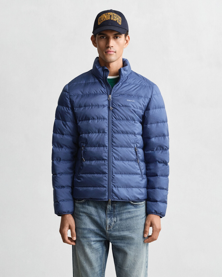 leichte daunenjacke – vintage-blau