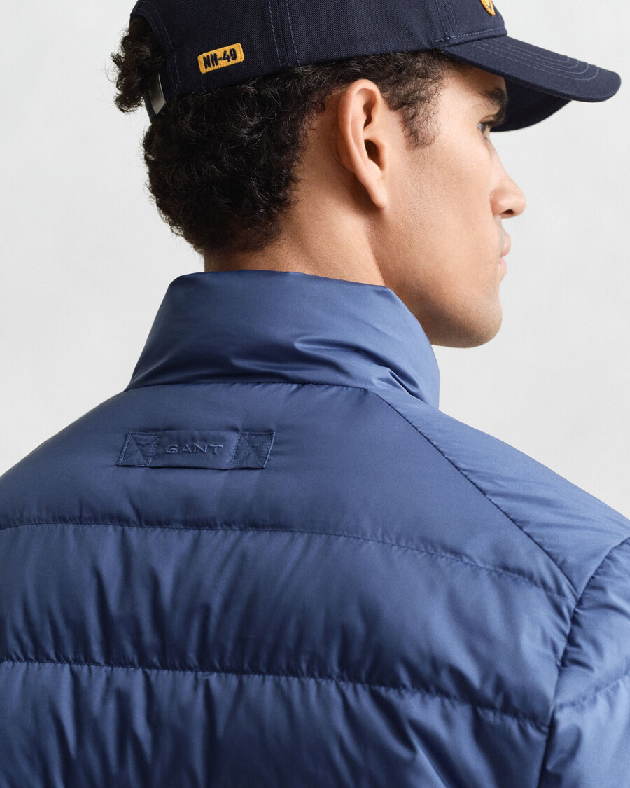 leichte daunenjacke – vintage-blau