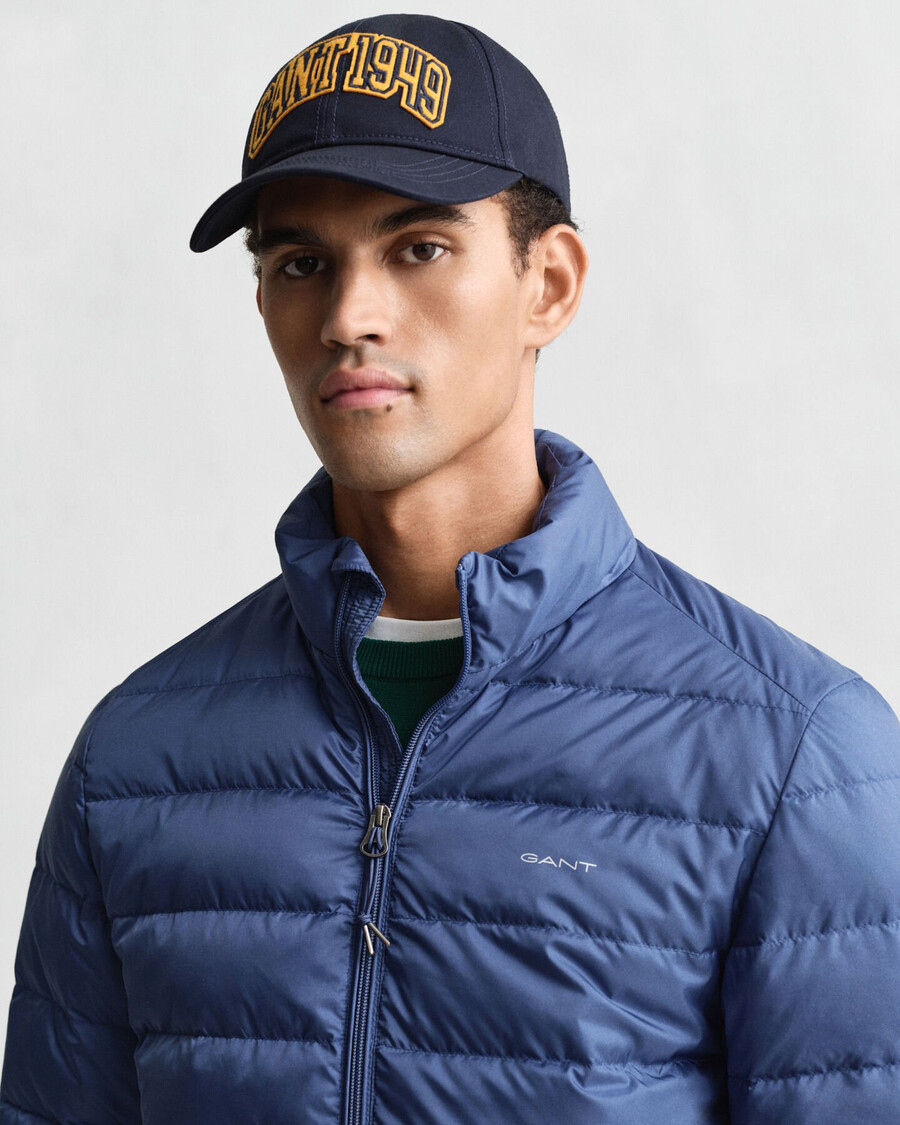 leichte daunenjacke – vintage-blau
