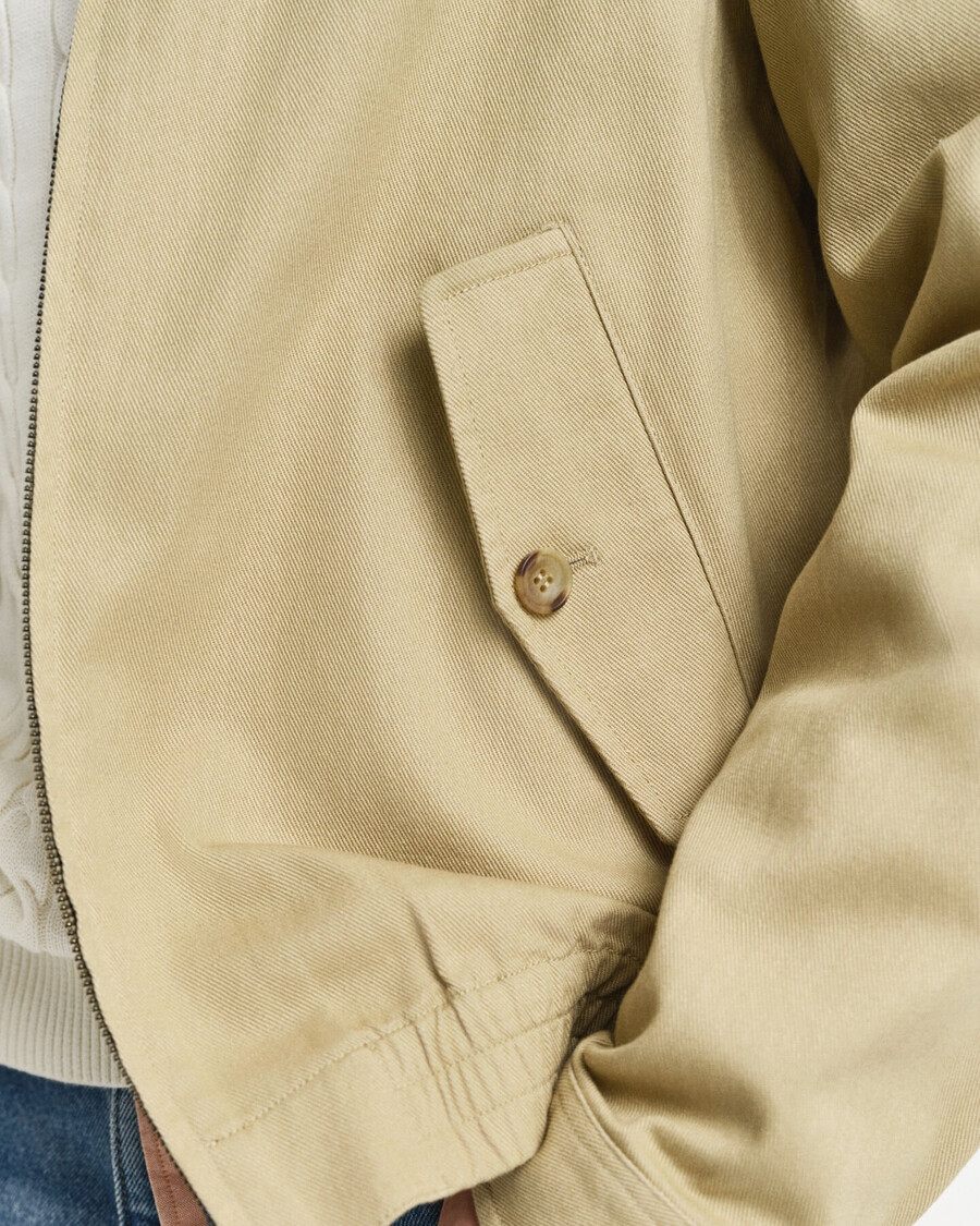jacke aus baumwolltwill – holzbeige