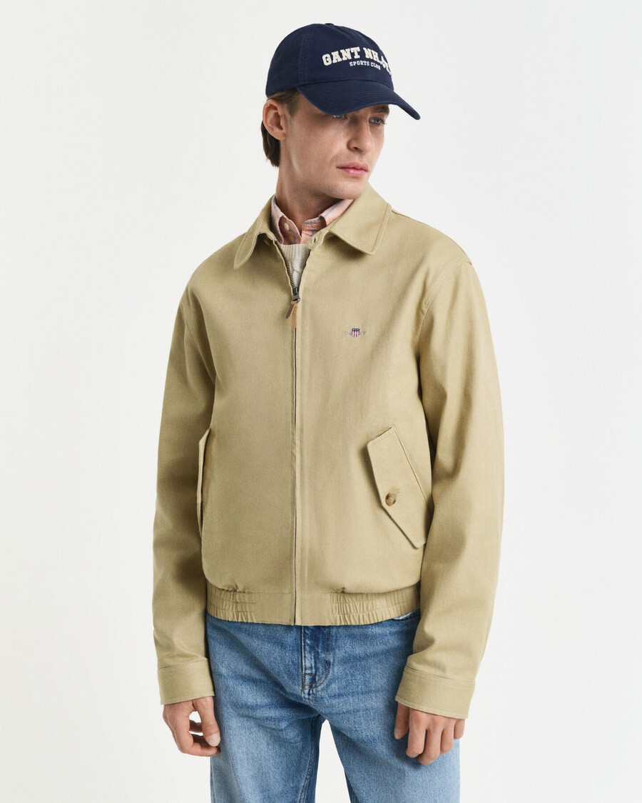 jacke aus baumwolltwill – holzbeige