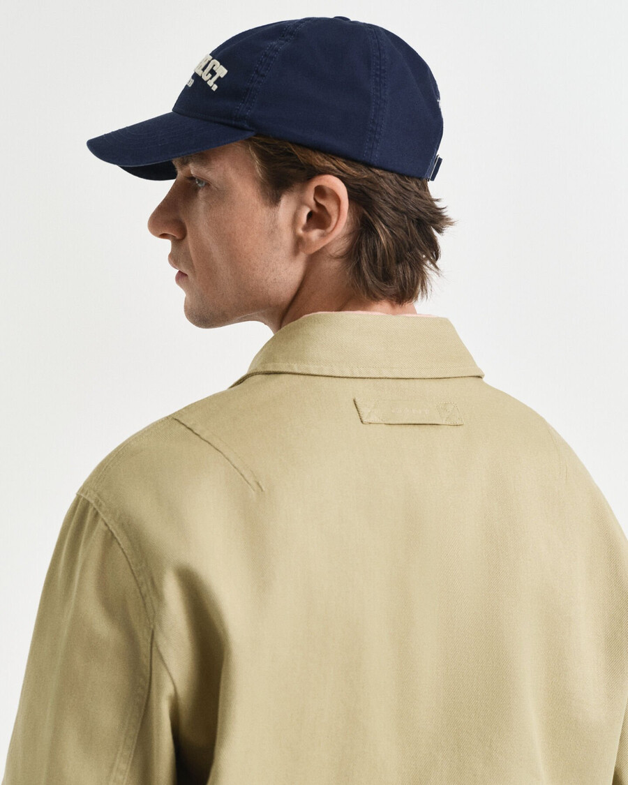 jacke aus baumwolltwill – holzbeige