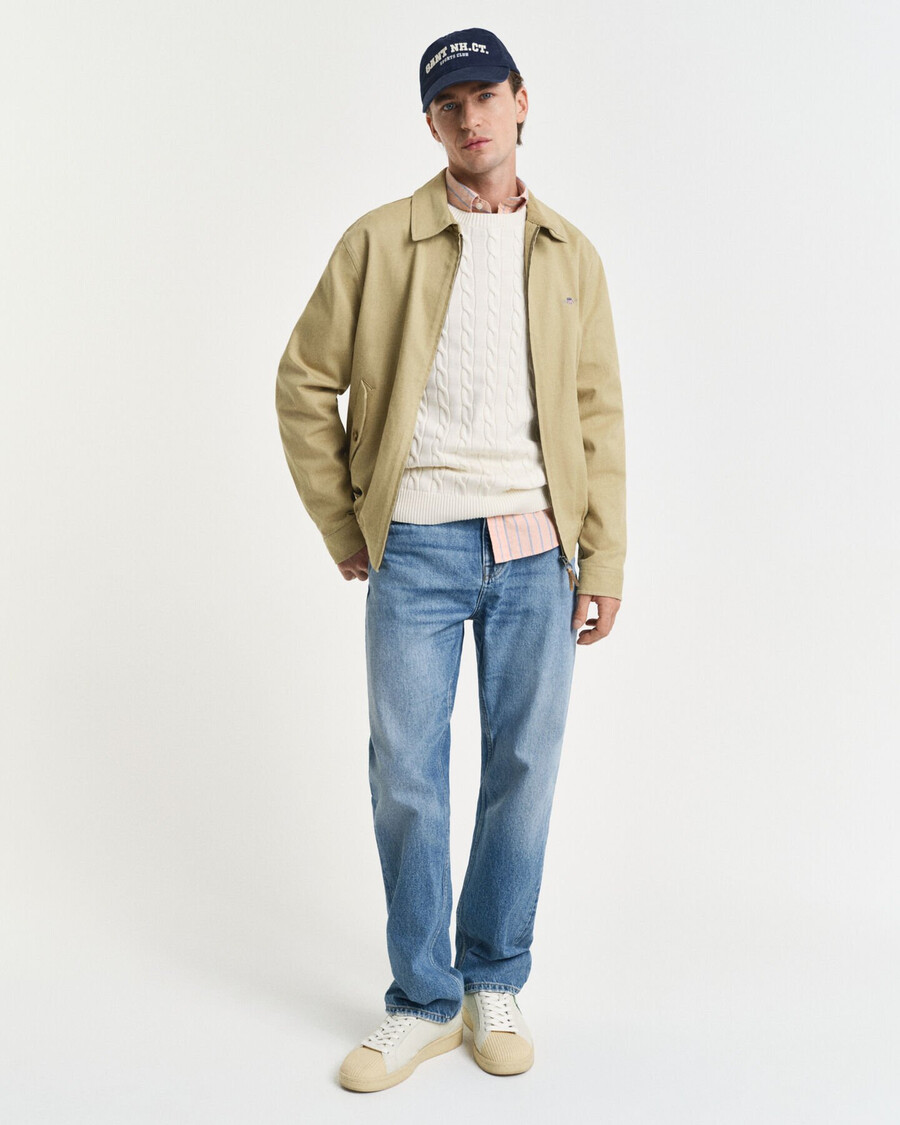 jacke aus baumwolltwill – holzbeige
